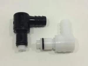 MV Agusta Gas Tank Fuel Pump Quick Release Disconnects Couplings Black & White Male Brutale 750/910/1078, F4 750/1000/312R
