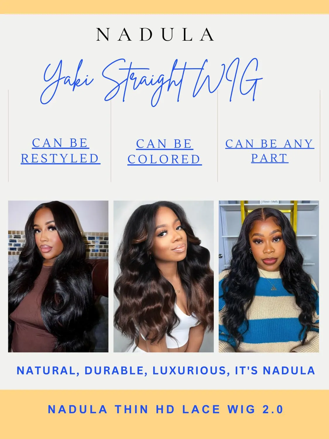 Nadula Glueless 5x5 Thin HD BlendAway Body Wave Lace Closure Bye Bye Knots Wigs Human Hair Pre Cut/Plucked/Bleached Match All Skin Tones Pre Everything Glueless Wigs 180% Density 16inch