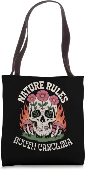 Nature Rules Vintage Skull South Carolina Tote Bag