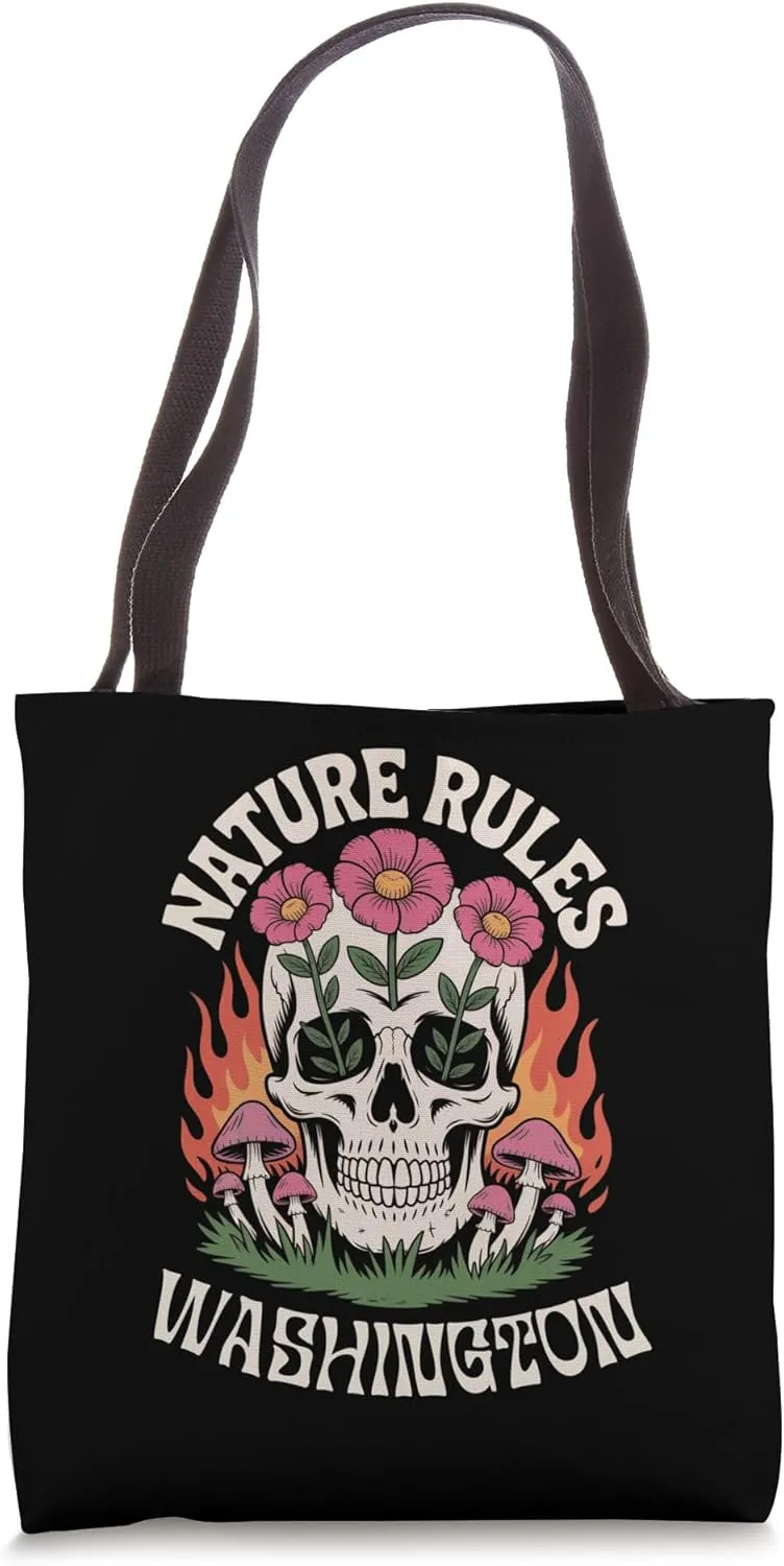 Nature Rules Vintage Skull Washington Tote Bag