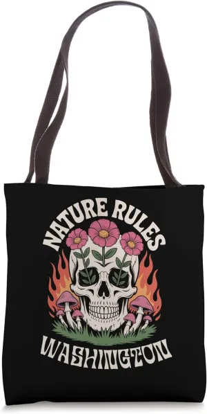 Nature Rules Vintage Skull Washington Tote Bag