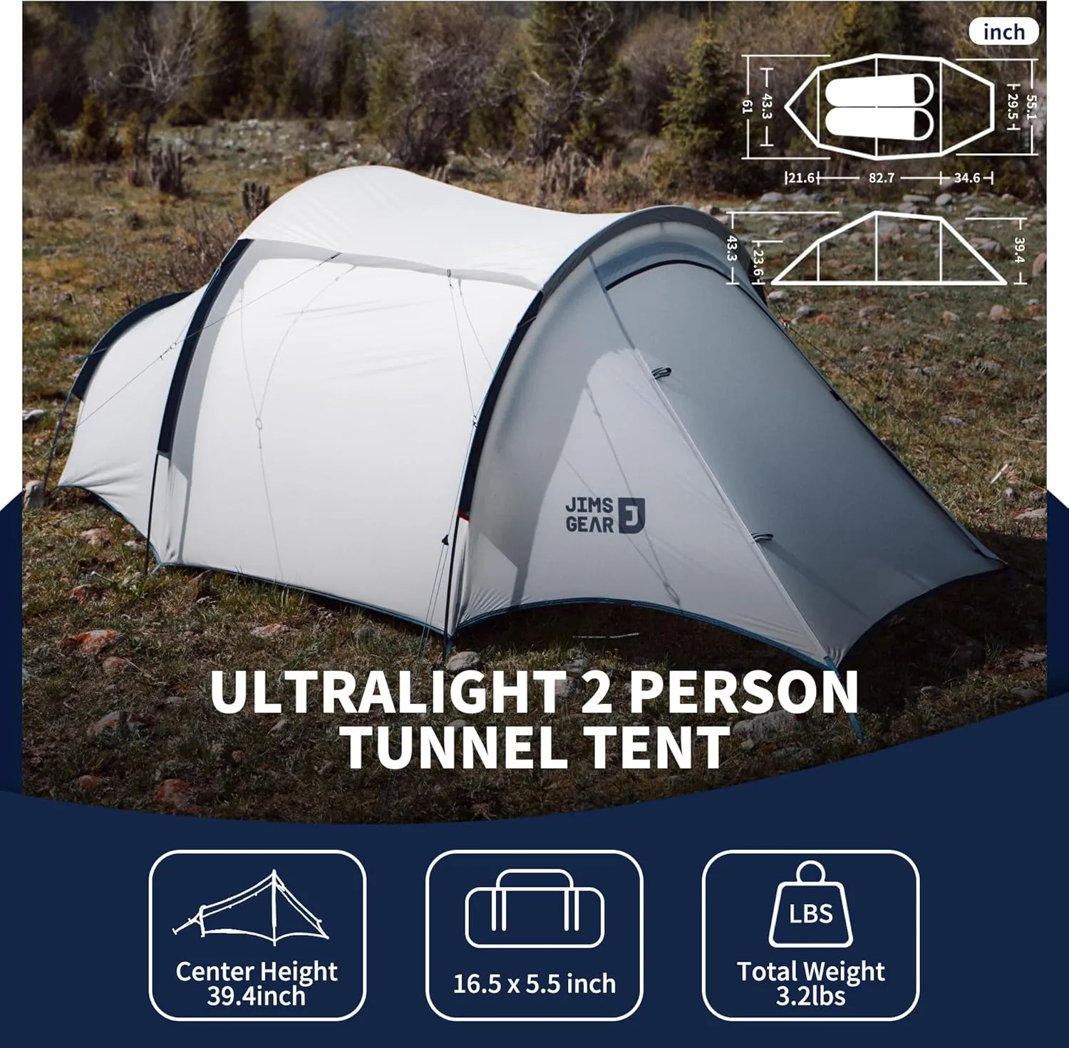 Naturehike Daban High Mountian Tent, 1 Person 2 Person Ultralight Backpacking Tent with Vestibule