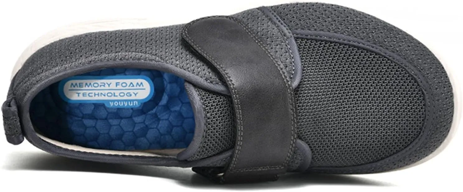 Neuropathy Shoes for Men,Comfortable Breathable,Diabetic Shoes for Men,Adjustable Strap Wide,Extra Wide Shoes for Men,for Elderly Walking
