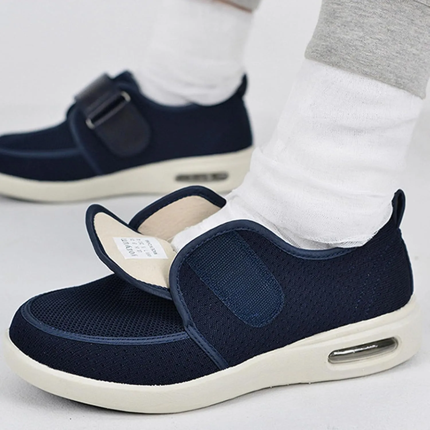 Neuropathy Shoes for Men,Comfortable Breathable,Diabetic Shoes for Men,Adjustable Strap Wide,Extra Wide Shoes for Men,for Elderly Walking