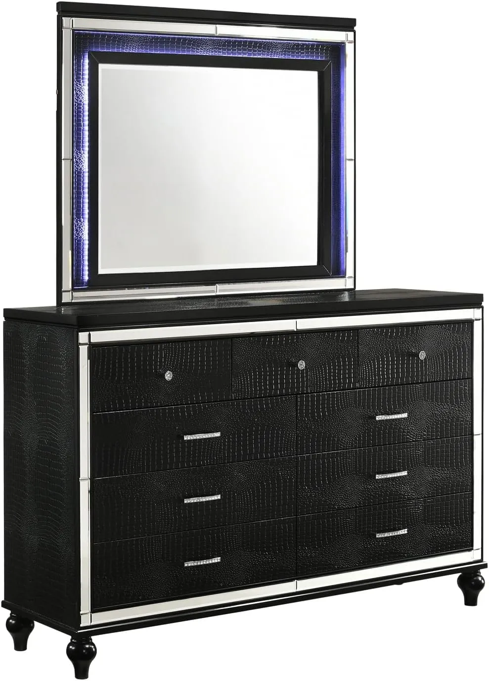 New Classic Furniture Valentino Dresser, Black