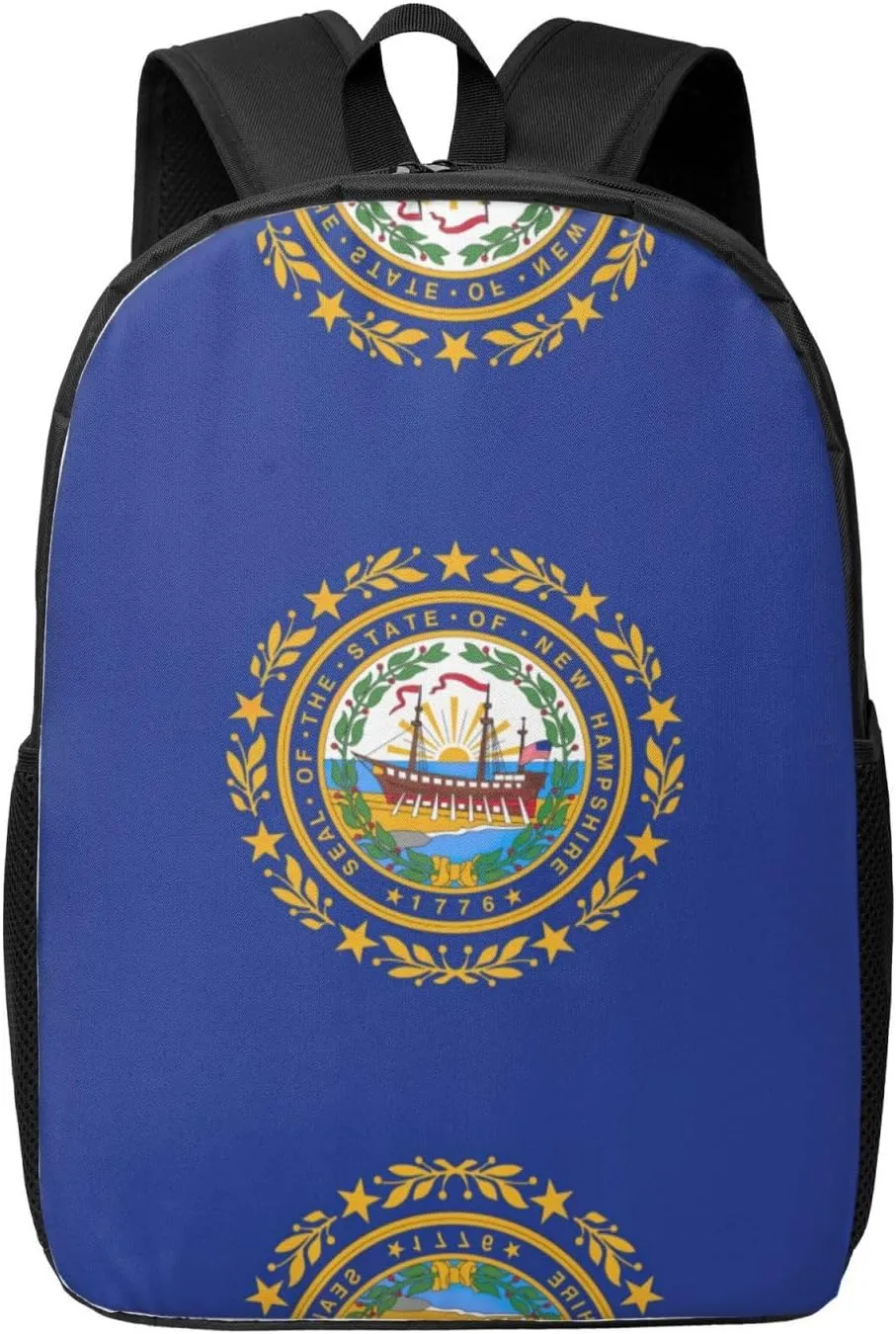 New Hampshire State Flag Print Simple Backpack Lightweight Bag Travel Rucksack Casual Daypack Laptop Backpacks