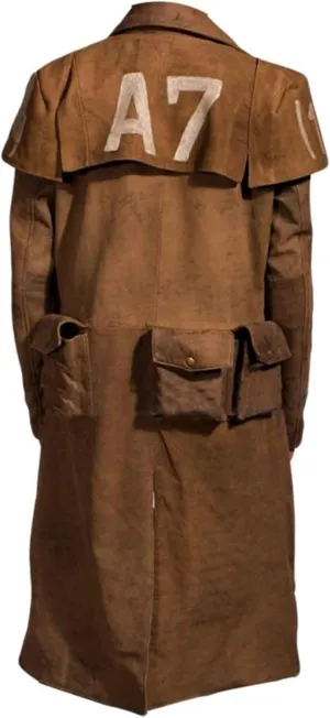 New Vegas A7 Mens Brown Duster Coat - A7 Veteran Ranger Cowboy Leather Armor Coat - Ranger Coat