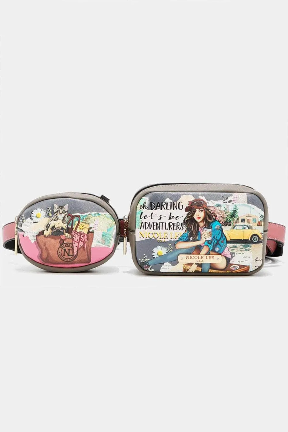 Nicole Lee USA Double Pouch Fanny Pack