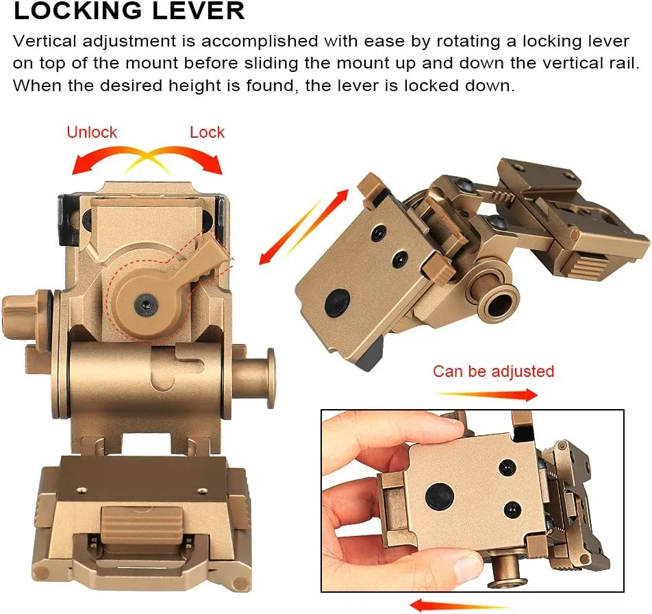 Night Vision Goggles NVG Mount for L4G24 Metal Helmet Mount PVS15/18