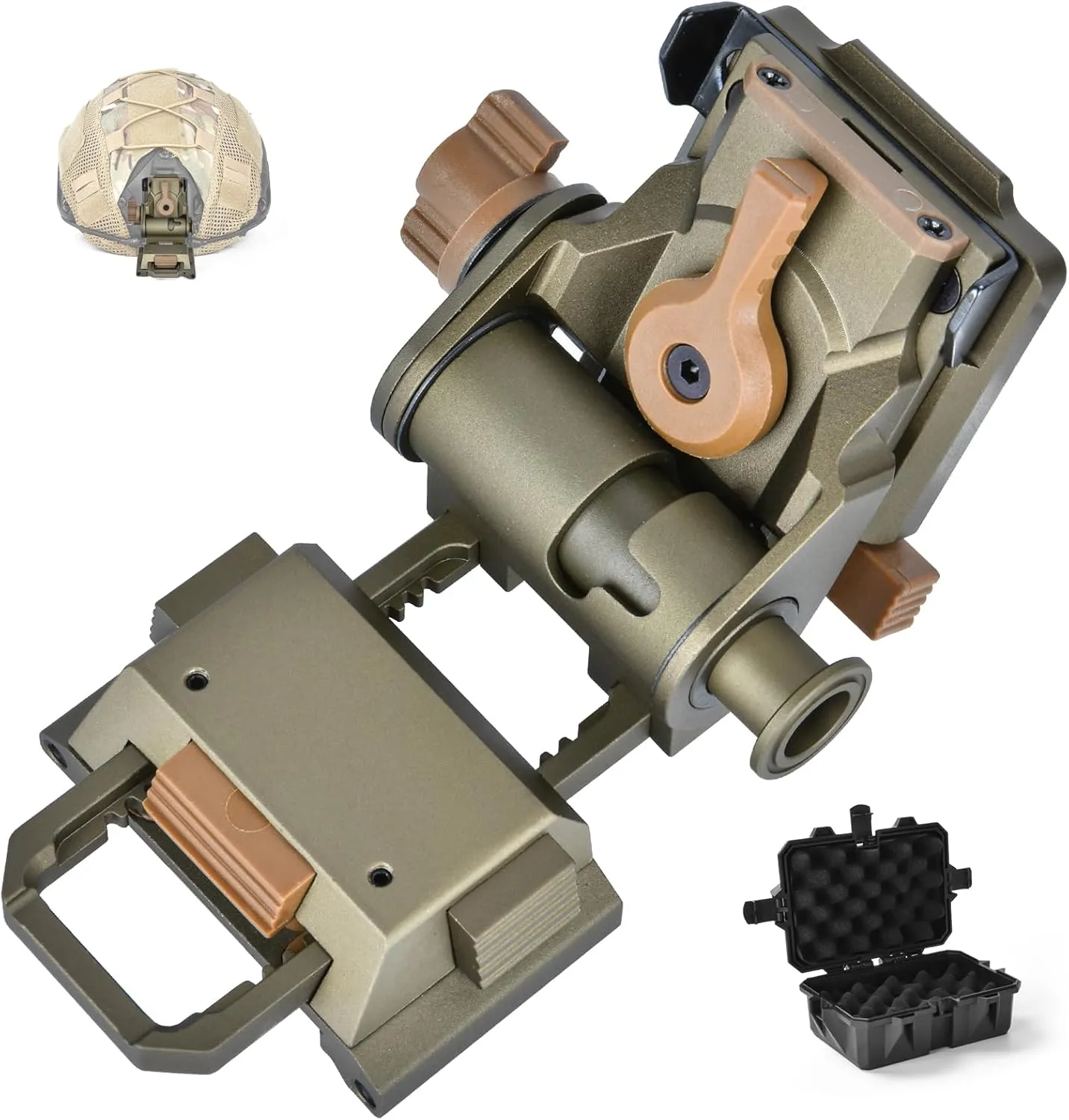 Night Vision Goggles NVG Mount for L4G24 PVS14 PVS15 PVS18, Rhino Adjustable Full Metal Aluminum NVG G24 Metal Mount for Helmet