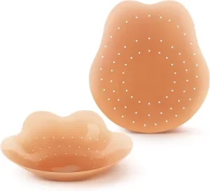 Niidor Rabbit Nipple Covers with Lift, Silicone Reusable for Large Breast Sticky Nippe Pasties Waterproof Ultra-thin