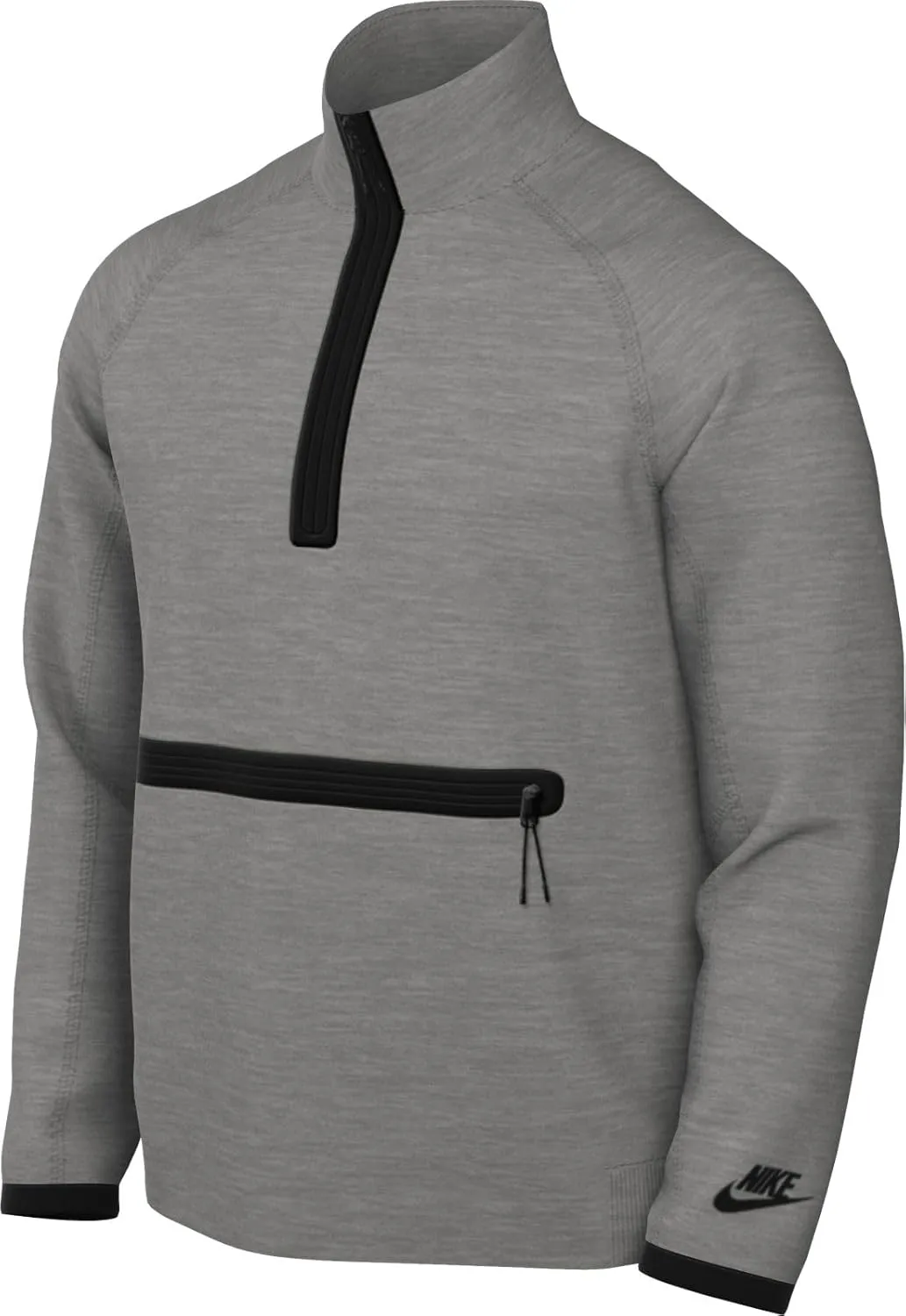 Nike Sportswear Tech Fleece Men's 1/2-Zip Sweatshirt (FB7998-063, Dark Grey Heather/Black)