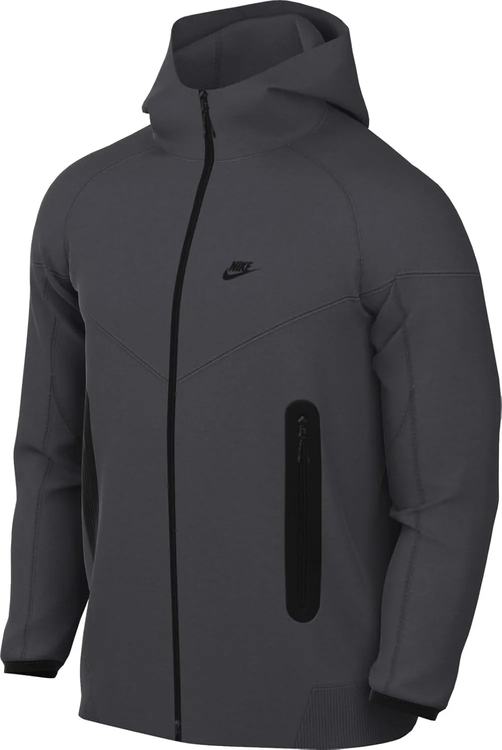 Nike Sportswear Tech Fleece Windrunner Men's Full-Zip Hoodie Size - Large Anthracite/Black