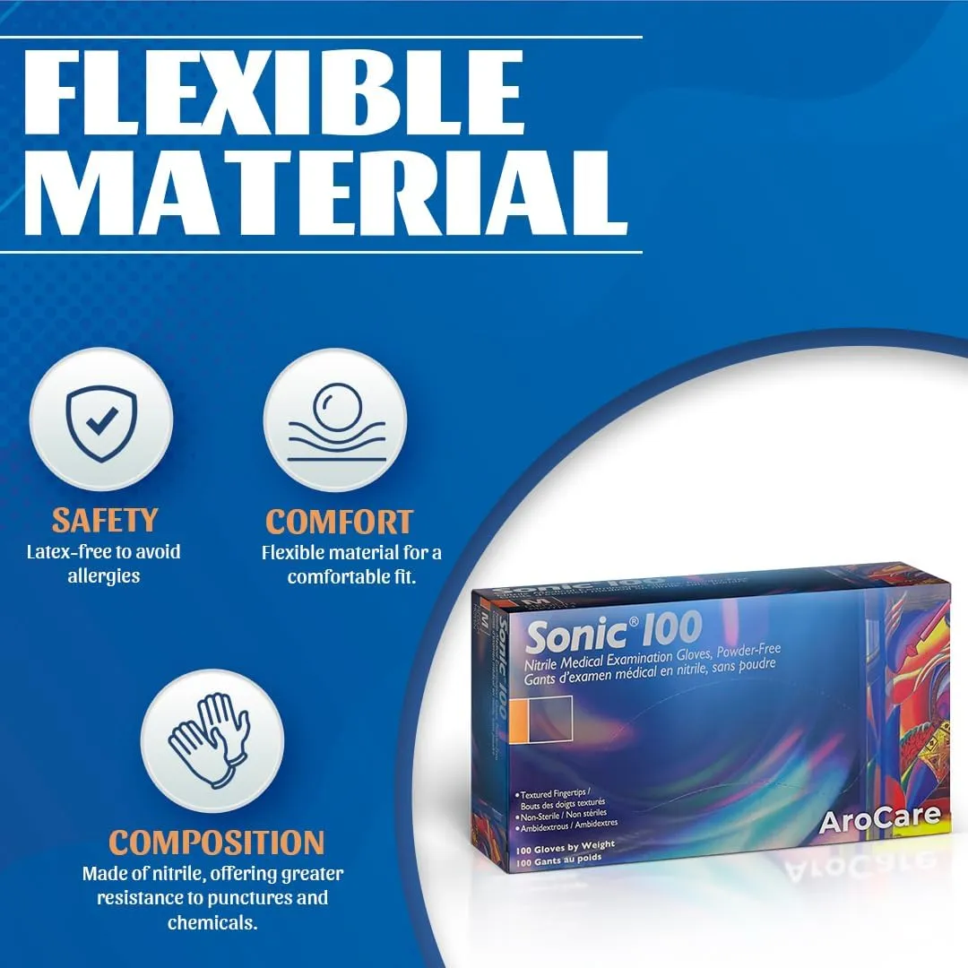 Nitrile Gloves Disposable Powder Free, Latex Free - Protective Gloves for Multi Use, Cooking, Cleaning 100-1000