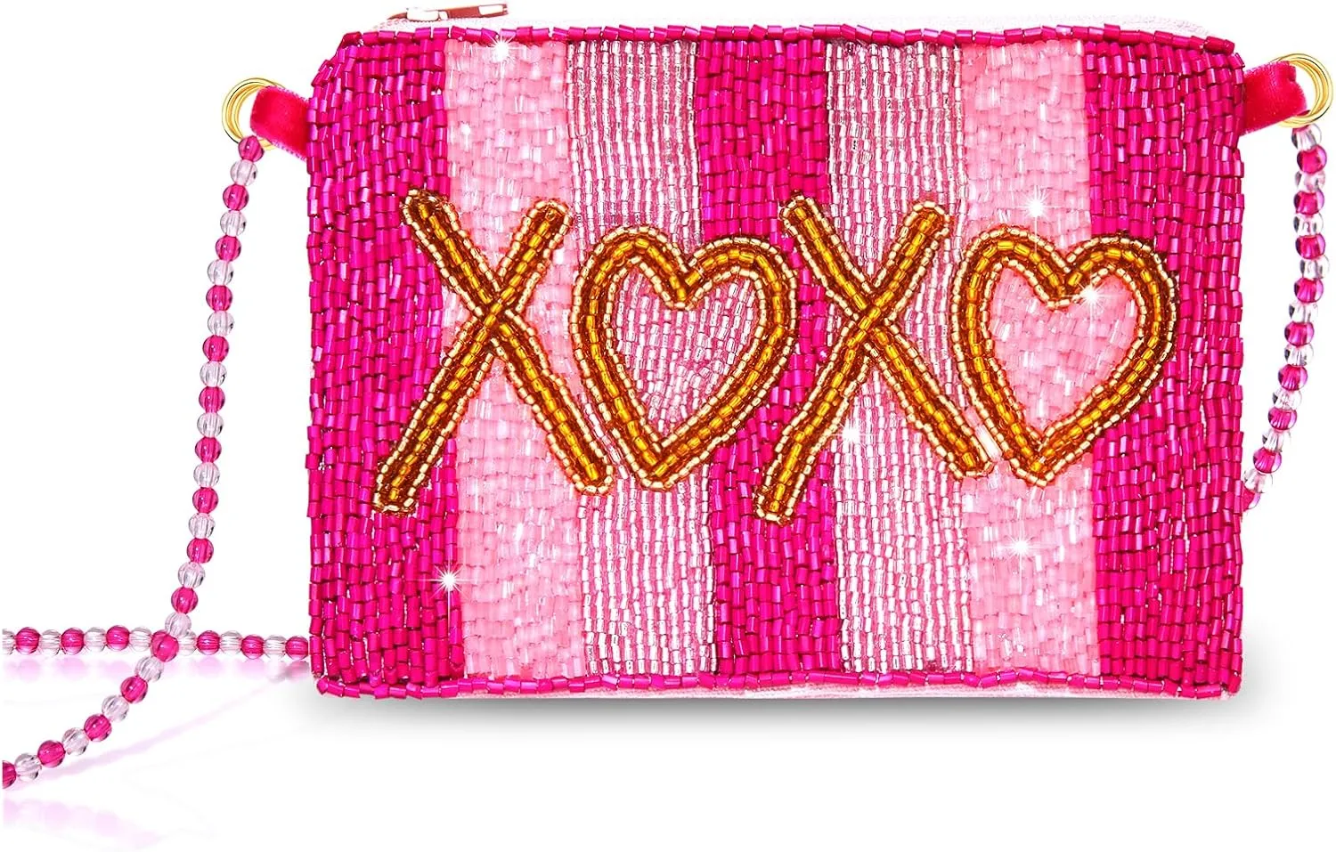 NLCAC Halloween Purse Beaded Hocus Pocus BOO Bats Crossbody Bag Novelty Shoulder Bag Halloween Gifts for Girls Women