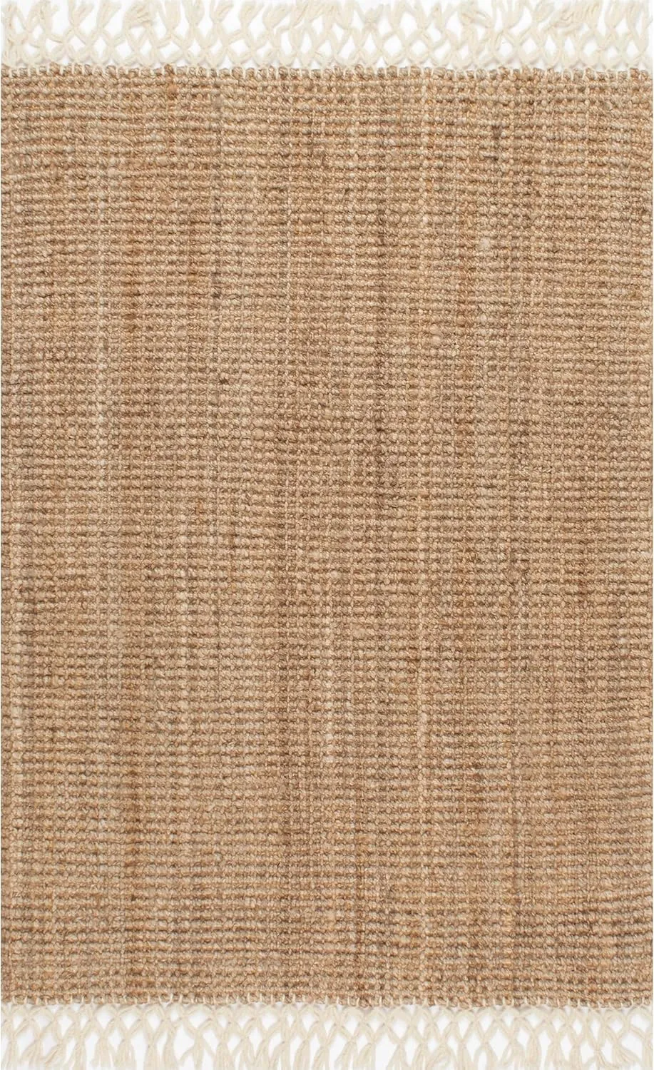 nuLOOM Raleigh Farmhouse Jute Tasseled Area Rug, 4x6, Natural