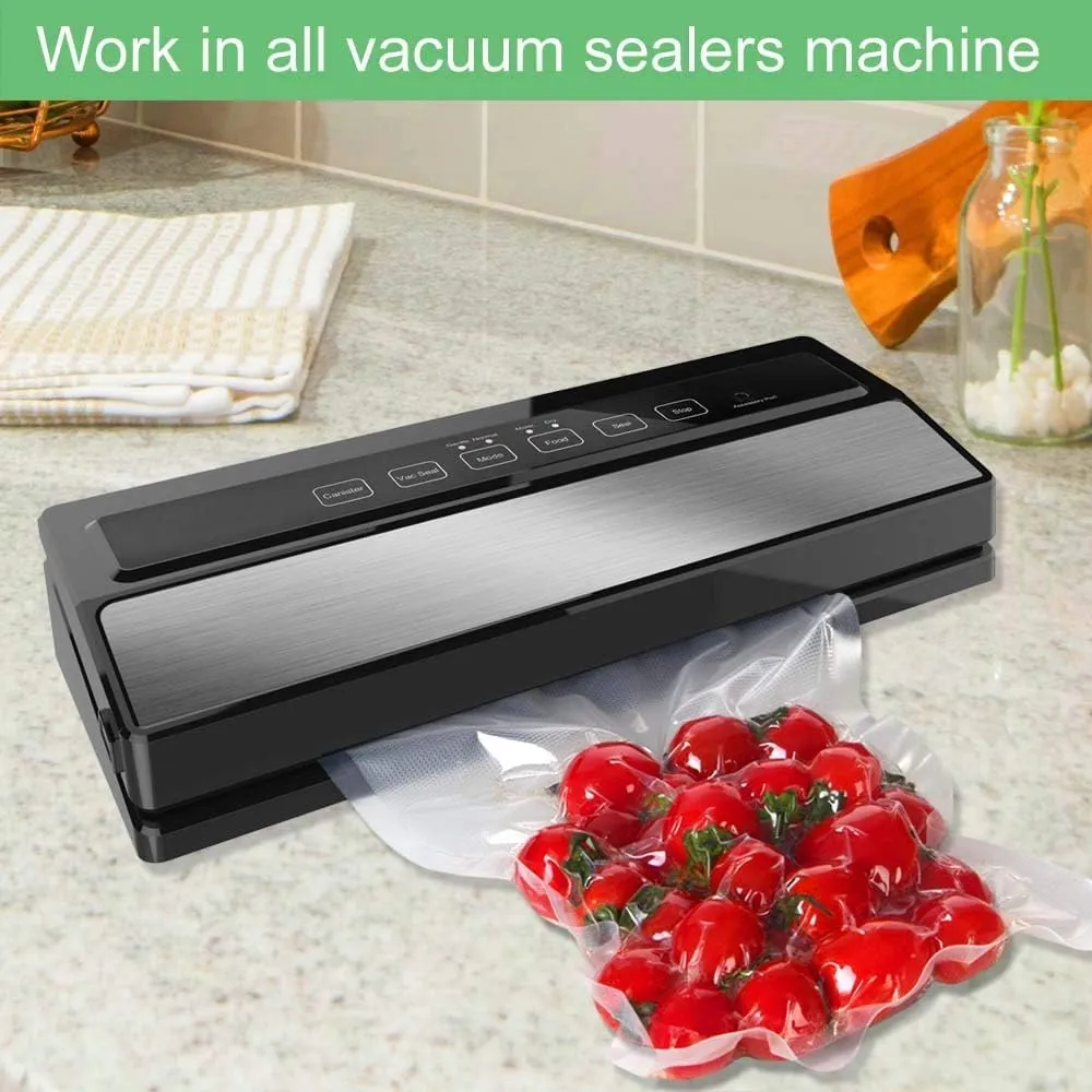 O2frepak 150 Count Vacuum Sealer Bags 50 of Each Size 50 Pint 6"X10",50 Quart 8"X12"and 50 Gallon11"X16" BPA Free Sous Vide Seal a Meal Vaccume Seal Pre-Cut Combo Pack Bag