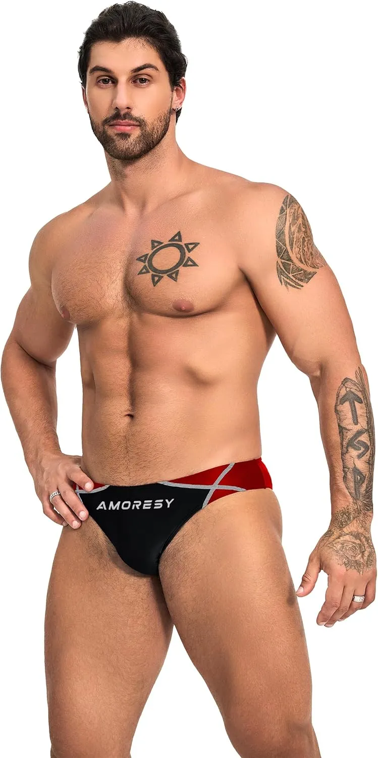 Oceanus Series Trendy Japanese Briefs Low-Waist Hip-Lifting Tight-Fitting Ultra-Thin Swimming Trunks(512)