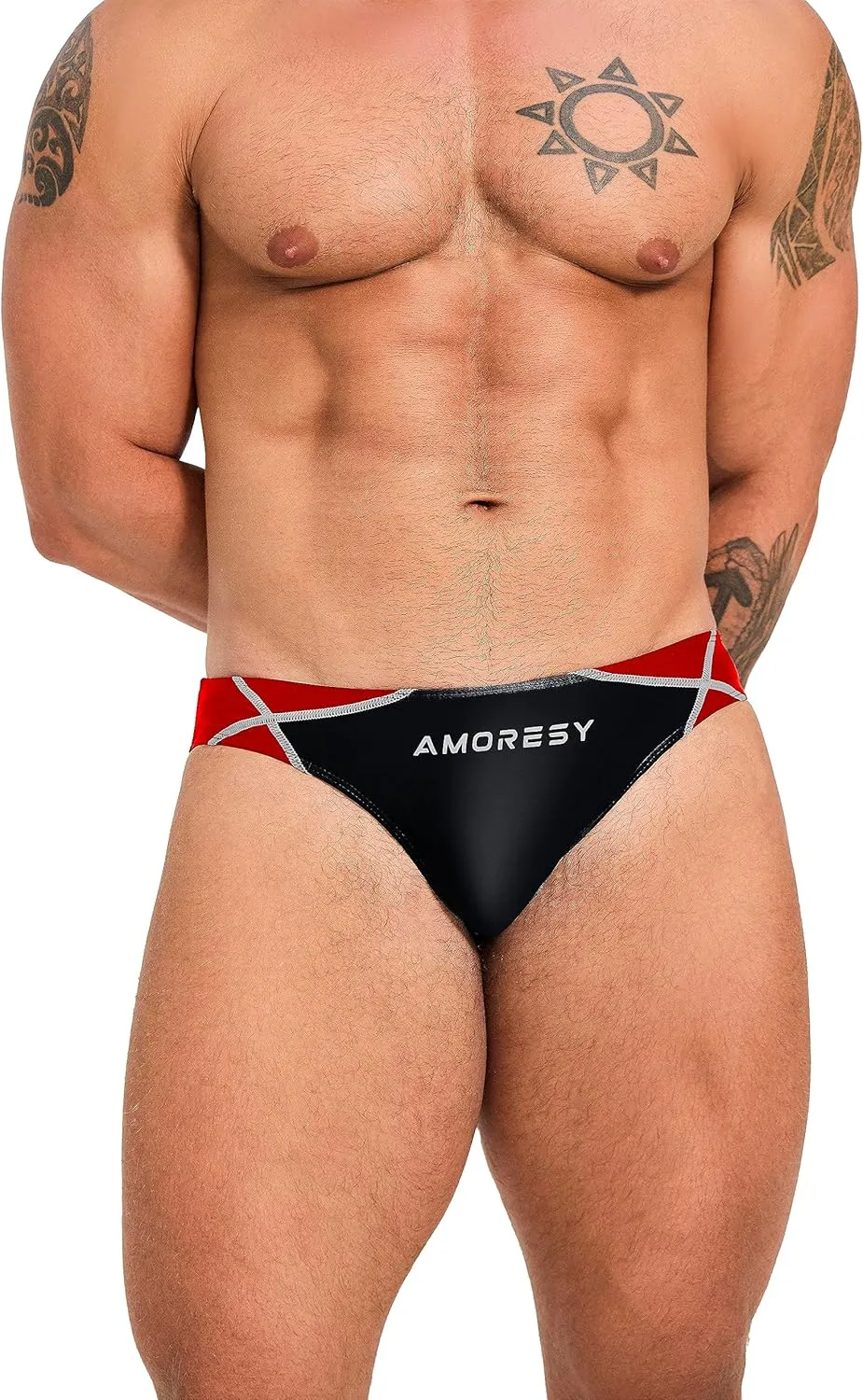 Oceanus Series Trendy Japanese Briefs Low-Waist Hip-Lifting Tight-Fitting Ultra-Thin Swimming Trunks(512)