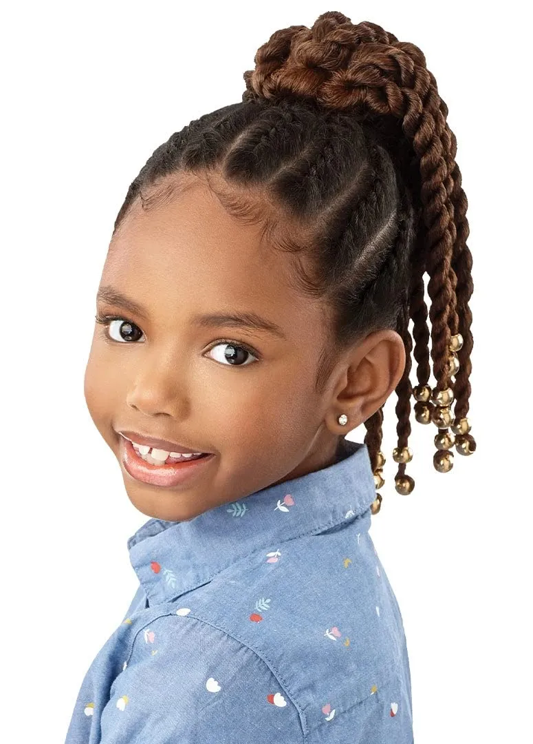 Outre Lil Looks Drawstring Ponytail - BEADED TWISTS 12" (2)