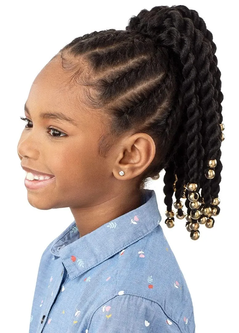 Outre Lil Looks Drawstring Ponytail - BEADED TWISTS 12" (2)