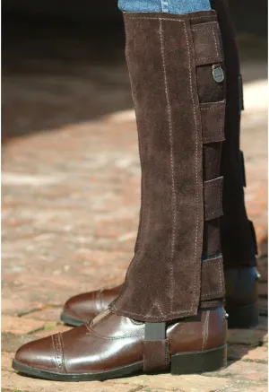 Ovation - Ladies Suede Half Chaps w/Velcro , Brown , Small