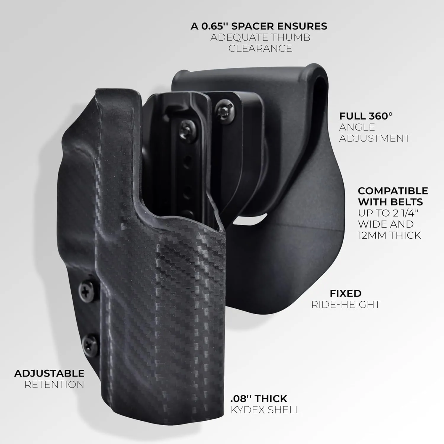OWB Quick Release Paddle Holster fits Shadow Systems MR920L Elite