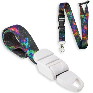 Pack of Professional Quick and Slow Release Medical Tourniquet and Matching Lanyard (Starry Sky Multicolour Galaxy Pattern)