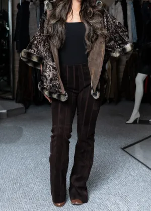 Paneled Suede Pants
