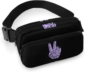 Peace Love Faith Joy Fanny Pack Adjustable Bum Bag Crossbody Double Layer Waist Bag for Halloween