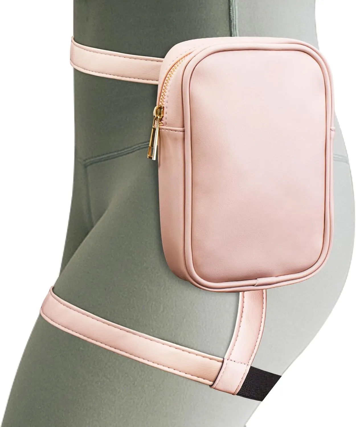 Peicees Womens Drop Leg Bag with Leg Strap Leather Thigh Bag for Motorcycle Costume Accessories Fashion Fanny Bag Belt Pouch