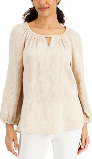 Petite Beaded Keyhole Top Sugar Sand PXL