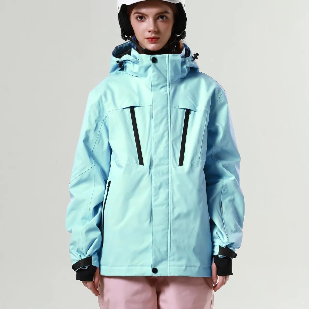 PHIBEE Women's Waterproof Warm Ski Jacket Winter Windproof Snow Coat Hooded Rain Jacket