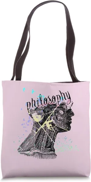 Philosophy - Human Skull Transformation Symbolism Tote Bag