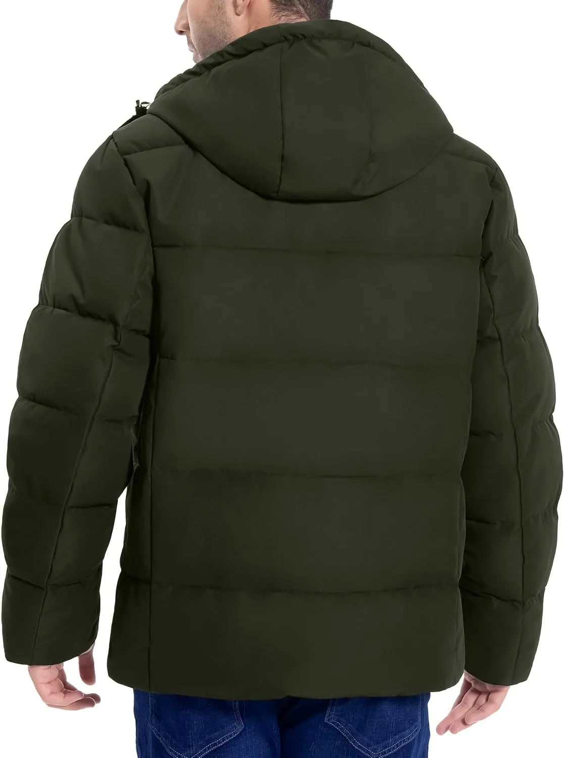 Pioneer Camp Mens Winter Coat Warm Winter Puffer Jacket Waterproof Thicken Insulated Windproof Hooded Down Quilted Coat