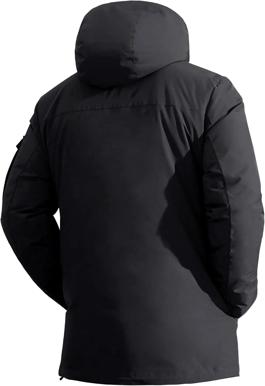 Pioneer Camp Men's Winter Coat Waterproof Fleece Lined Warm Winter Jacket with 9 Pockets Insulated Windproof Hooded Parka