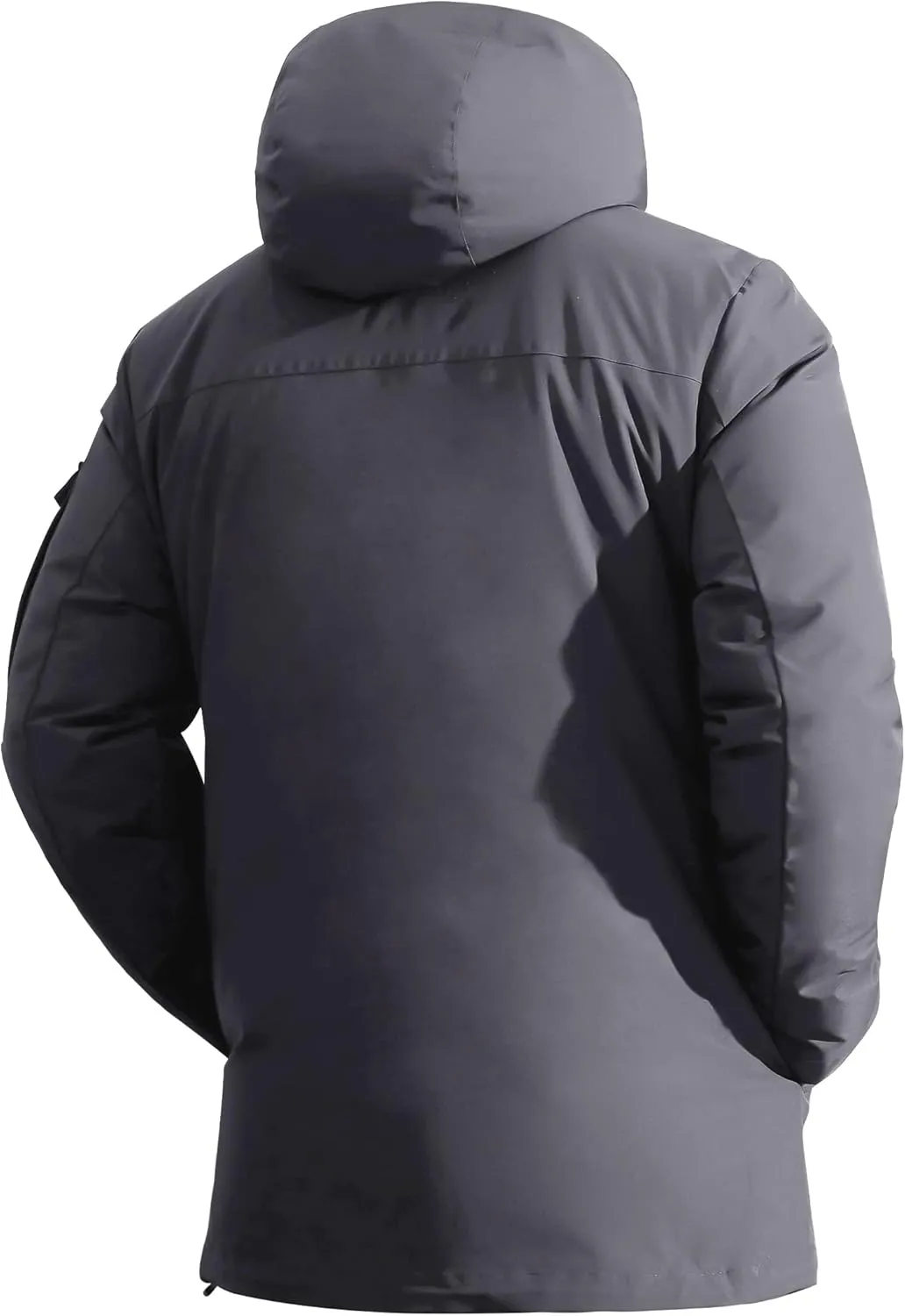 Pioneer Camp Men's Winter Coat Waterproof Fleece Lined Warm Winter Jacket with 9 Pockets Insulated Windproof Hooded Parka
