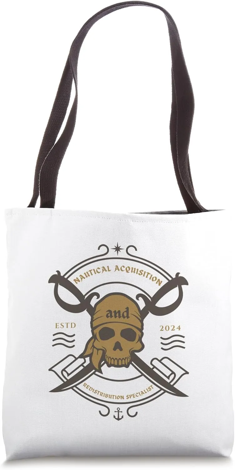 Pirate Acquisition And Redistribution Specialist Skull Tote Bag