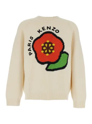 Pop' White Crewneck Sweater