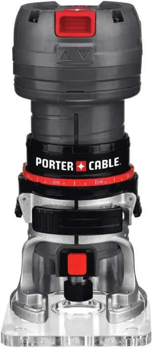 PORTER-CABLE Porter Cable Router, Variable Speed, 1/4-Inch Laminate Trimmer, 5.6-Amp (PCE6435)