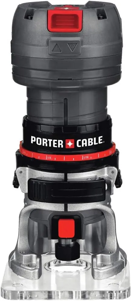 PORTER-CABLE Porter Cable Router, Variable Speed, 1/4-Inch Laminate Trimmer, 5.6-Amp (PCE6435)