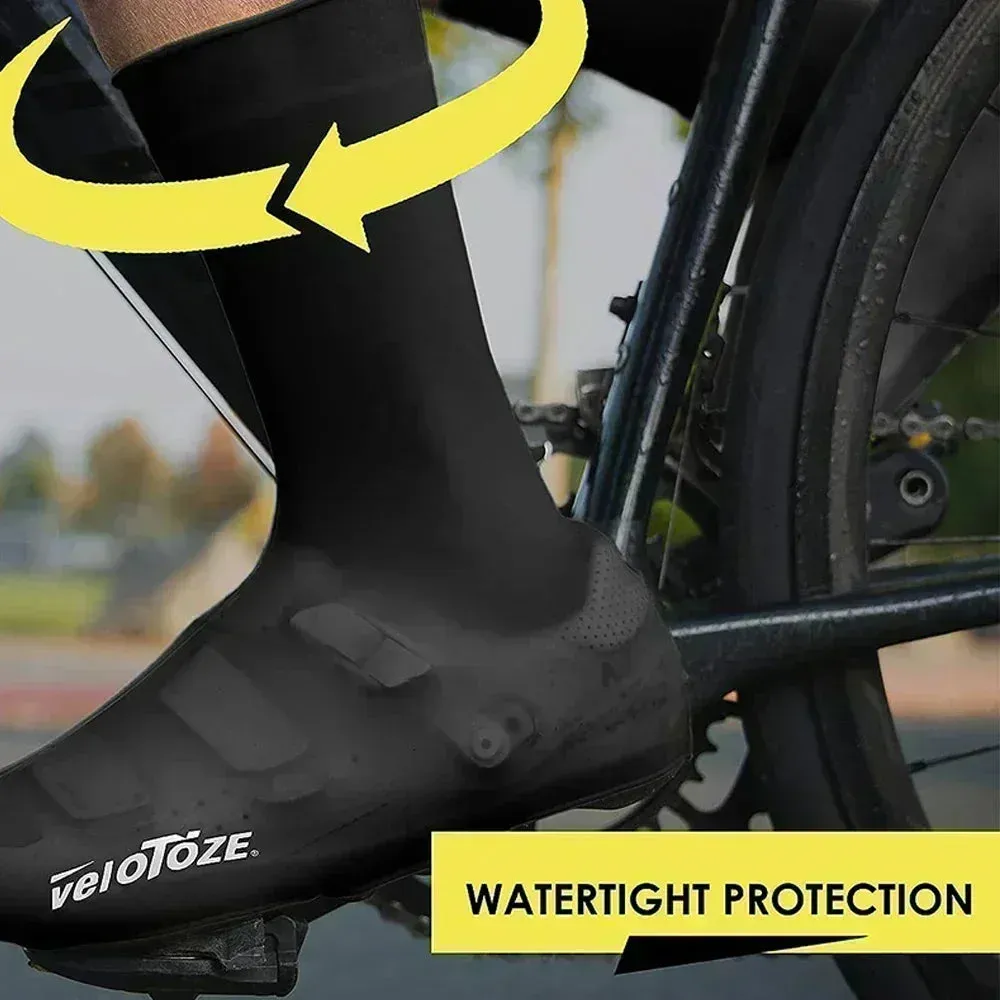 Premium Tall Silicone Cycling Shoe Covers - Waterproof & Windproof Overshoes