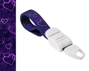 Profesional Quick and Slow Release Medical Nurse Tourniquet with Violet/Purple Hearts Pattern