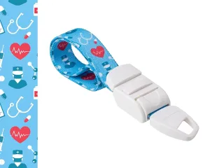 Profesional Quick and Slow Release Medical Nurse/BFR Tourniquet with Medic/Nurse/Doctor Pattern in Sky Blue