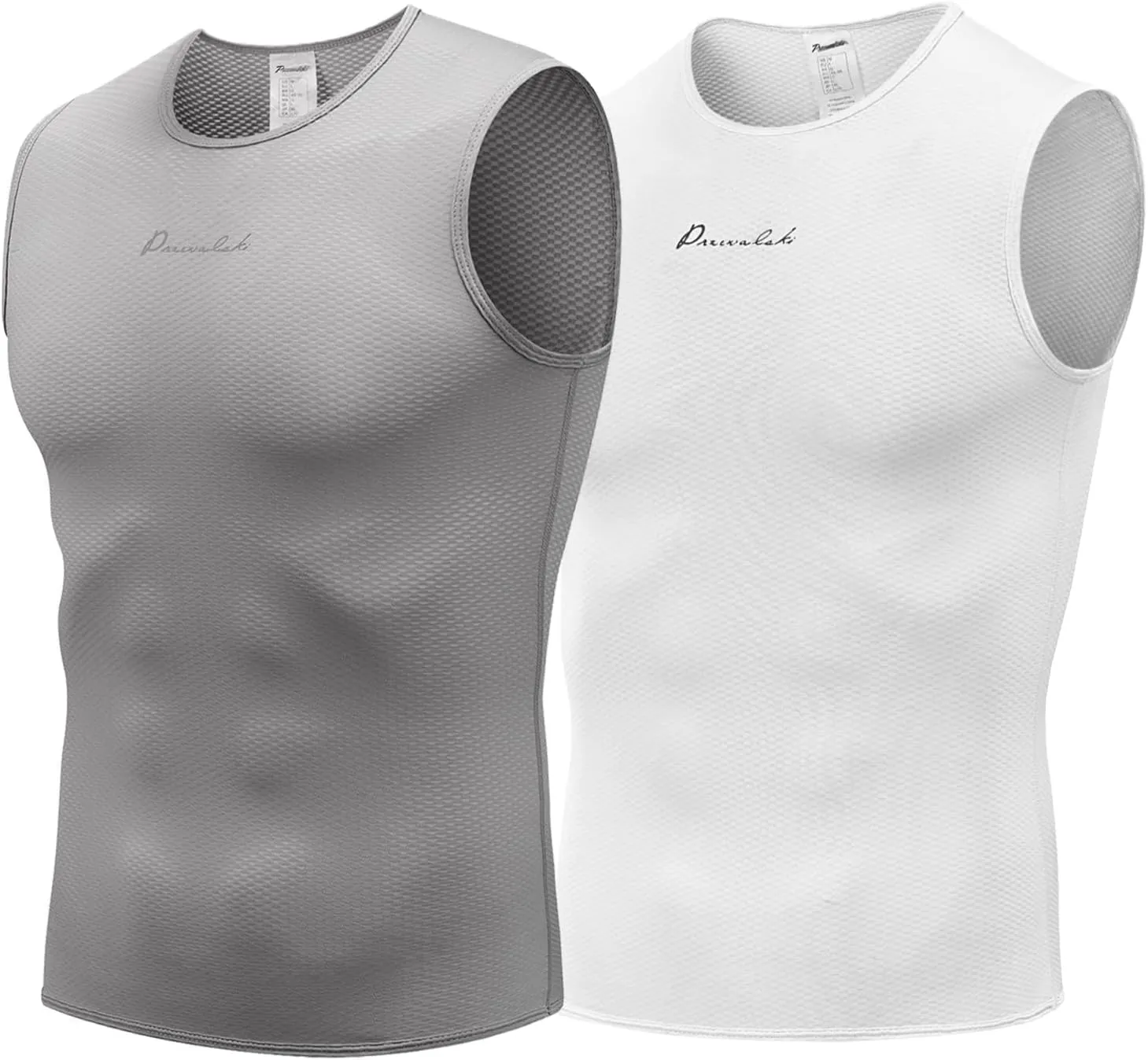 Przewalski Men’s Sleeveless Cycling Undershirt Quick Dry Bike Base Layer Vests Breathable Bicycle Jerseys Biking Tank Tops