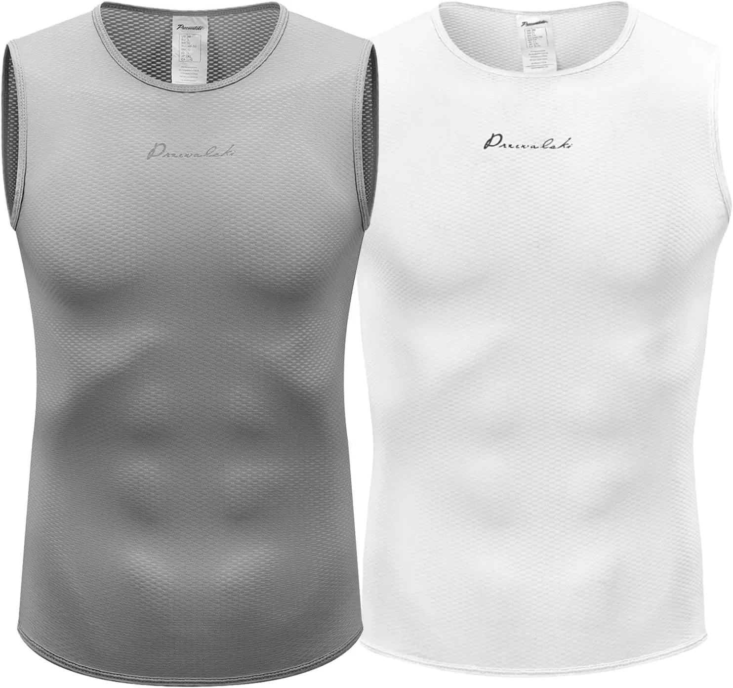Przewalski Men’s Sleeveless Cycling Undershirt Quick Dry Bike Base Layer Vests Breathable Bicycle Jerseys Biking Tank Tops