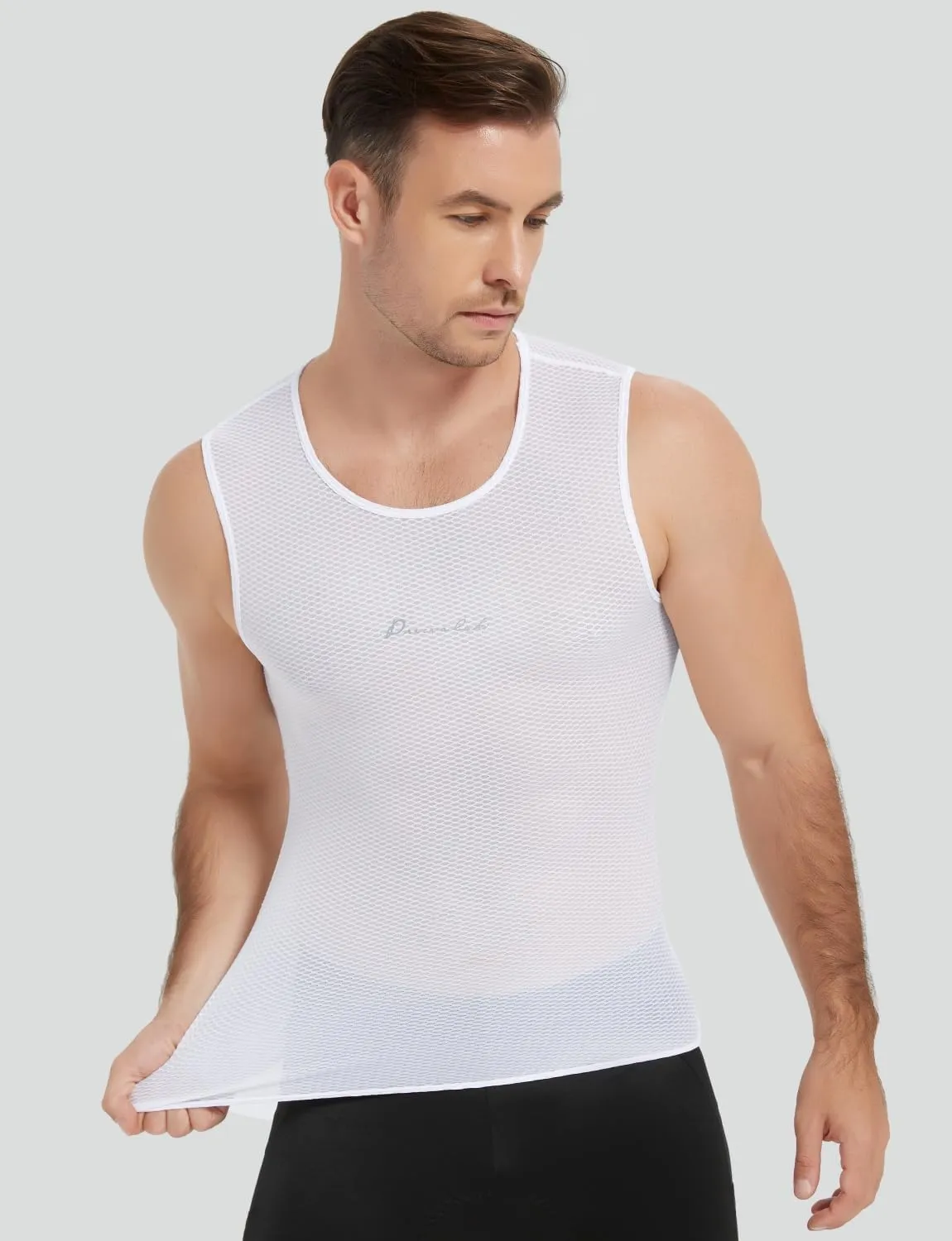 Przewalski Men’s Sleeveless Cycling Undershirt Quick Dry Bike Base Layer Vests Breathable Bicycle Jerseys Biking Tank Tops