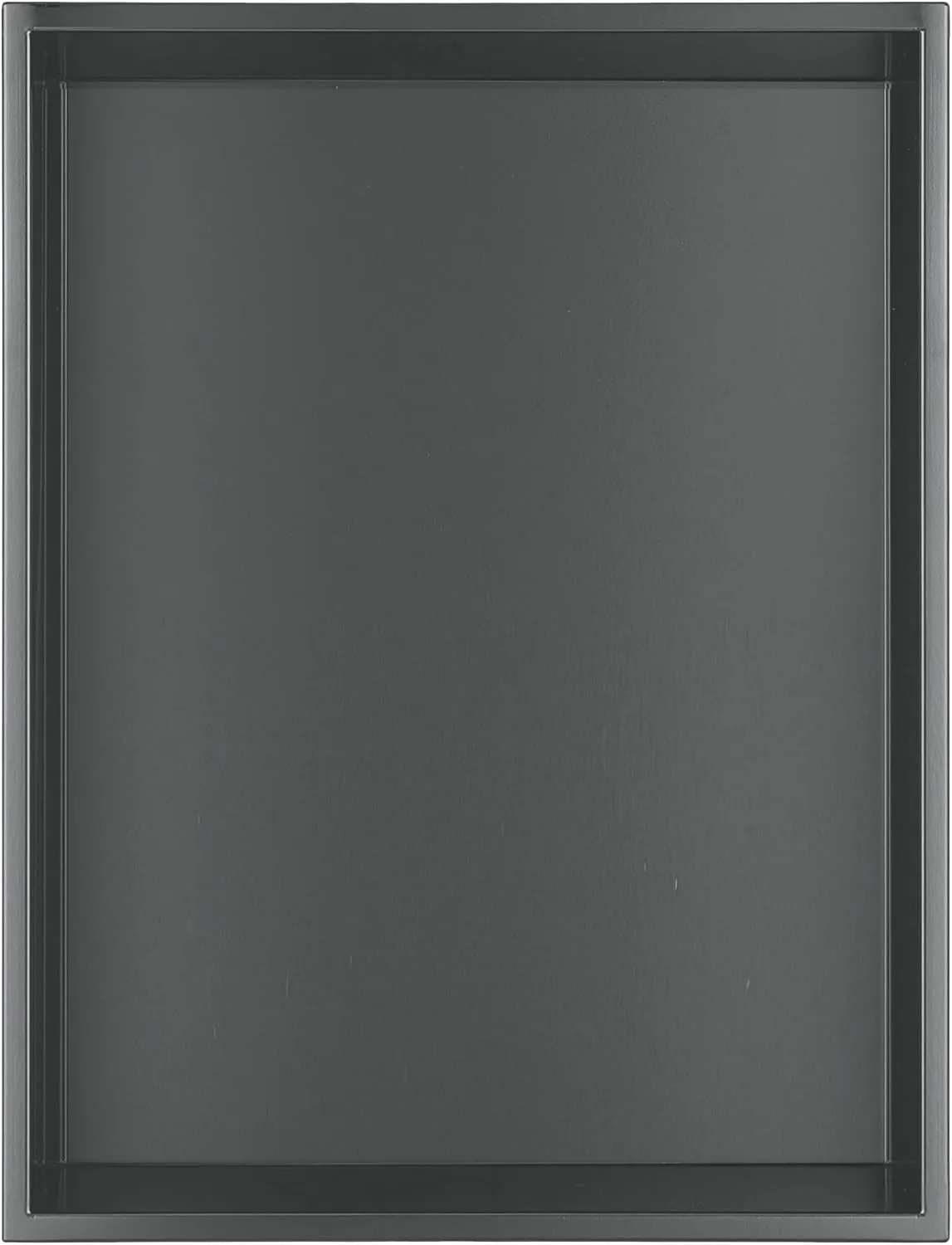 PULSE Showerspas NI-1216-GMB Niche Rectangular Stainless-Steel Shower Shelf, 12" x 16", Gunmetal Black