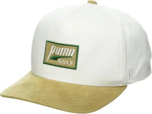 Puma Golf Men's Suede Contrast Cap, White Glow-Alabaster