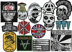 Punk Rock Legends Patch Set: Dead Kennedys, Misfits, AFI & More - 14 Piece Iron-On Collection by Nixon Thread Co.